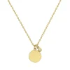 Collier Femme Solitaire Jamais sans Toi La Garçonne PLAQUE OR et Diamant