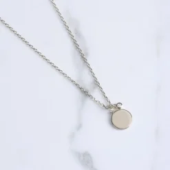 Collier Femme Solitaire Jamais sans Toi La Garçonne PLAQUE OR et Diamant