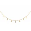 Collier Femme Solitaire Optimiste La Garçonne PLAQUE OR et Diamant