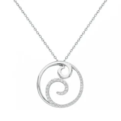 Collier Femme spirale EDORA ARGENT 925/1000 et Oxydes