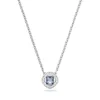 Collier Femme SWAROVSKI ANGELIC CARRÉ Métal Rhodié Blanc