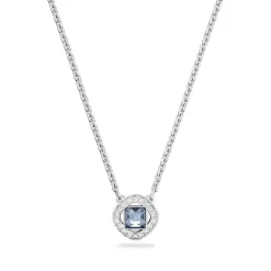 Collier Femme SWAROVSKI ANGELIC CARRÉ Métal Rhodié Blanc