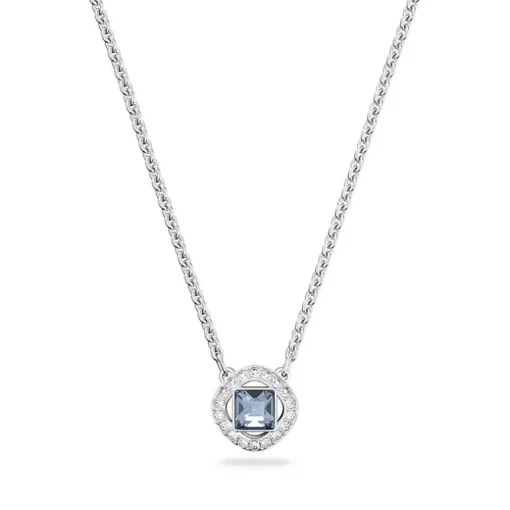 Collier Femme SWAROVSKI ANGELIC CARRÉ Métal Rhodié Blanc