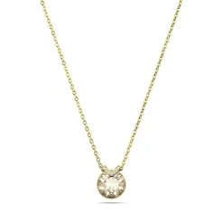 Collier Femme SWAROVSKI BELLA V COUPE RONDE JAUNE Plaqué Ton Or