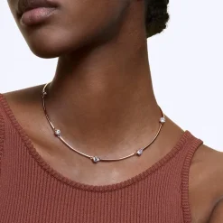 Collier Femme Swarovski Constella Doré Rose et Cristaux 5609710