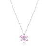 Collier Femme SWAROVSKI GEMA FLEUR ROSE Métal Rhodié Blanc