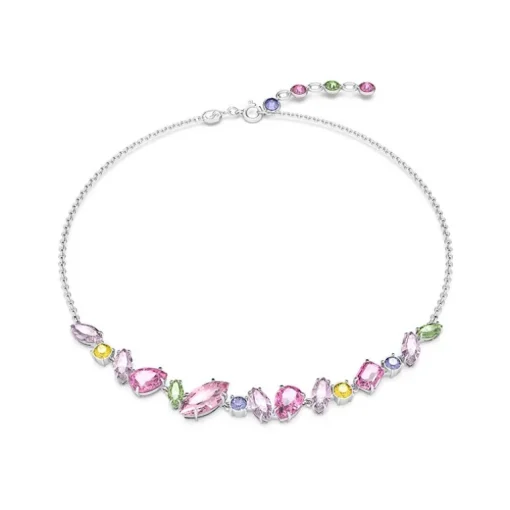 Collier Femme SWAROVSKI GEMA Métal Rhodié Blanc