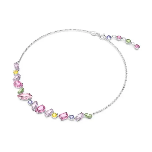 Collier Femme SWAROVSKI GEMA Métal Rhodié Blanc