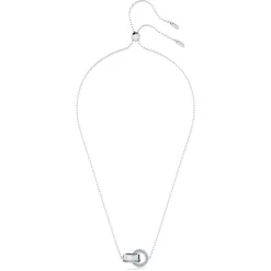 Collier Femme SWAROVSKI HOLLOW BOUCLE ENTRELACEE Métal Rhodié Blanc