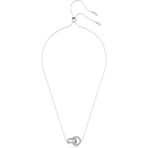 Collier Femme SWAROVSKI HOLLOW BOUCLE ENTRELACEE Métal Rhodié Blanc