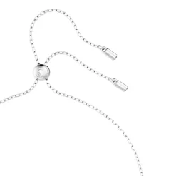 Collier Femme SWAROVSKI HOLLOW BOUCLE ENTRELACEE Métal Rhodié Blanc