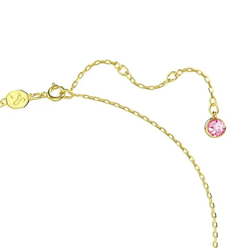 Collier Femme SWAROVSKI IDYLLIA PAPILLON ROSE Plaqué Ton Or