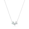 Collier Femme SWAROVSKI LILIA PAPILLON BLEU Métal Rhodié Blanc