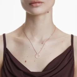 Collier Femme SWAROVSKI MATRIX Métal Doré Rose et Cristaux 5692265