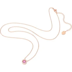 Collier femme swarovski Sparkling Dance métal doré rose et cistal violet