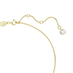 Collier Femme SWAROVSKI STILLA VERT Plaqué Ton Or