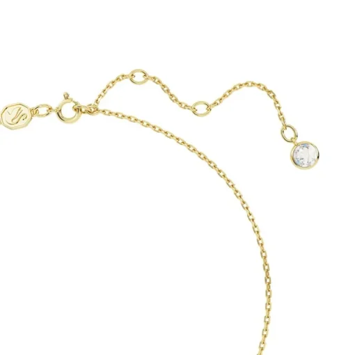 Collier Femme SWAROVSKI STILLA VERT Plaqué Ton Or
