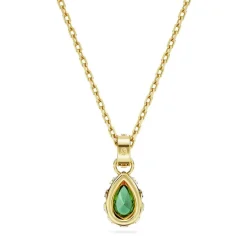 Collier Femme SWAROVSKI STILLA VERT Plaqué Ton Or