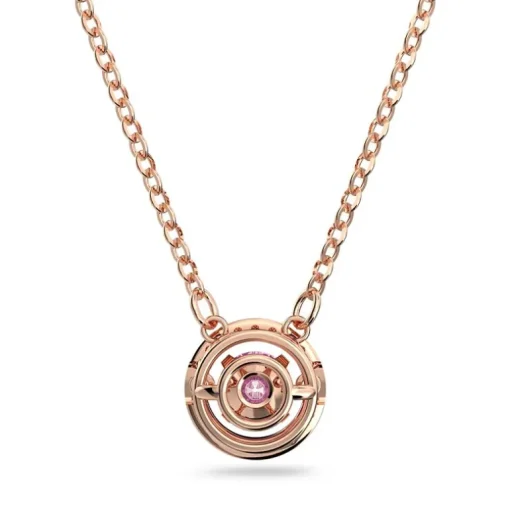 Collier femme swarovski Sparkling Dance métal doré rose et cistal violet