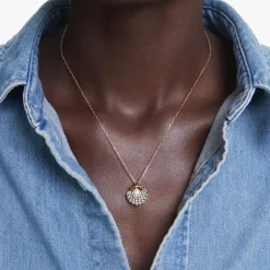 Collier Femme SWAROVSKI Y IDYLLIA Métal Doré et Cristaux 5683968