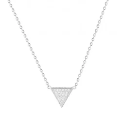 Collier Femme Triangle ARGENT 925/1000 et Oxydes