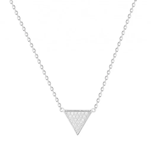 Collier Femme Triangle ARGENT 925/1000 et Oxydes