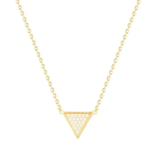 Collier femme triangle EDORA PLAQUE OR et oxydes