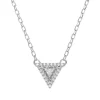 Collier femme triangle swarovski Ortyx métal rhodié et cristaux