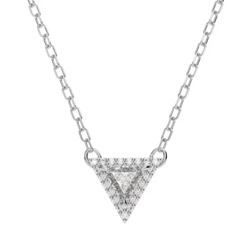 Collier femme triangle swarovski Ortyx métal rhodié et cristaux