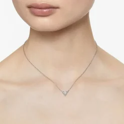 Collier femme triangle swarovski Ortyx métal rhodié et cristaux