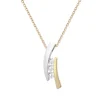 Collier Femme Trilogie OR 375/1000 Bicolore et Oxydes