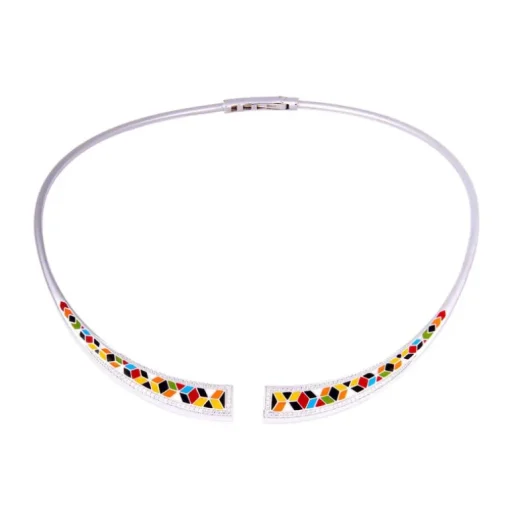 Collier femme UNA STORIA SIENA ARGENT 925/1000 et oxydes