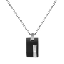 Collier Homme Acier Phebus et Diamant