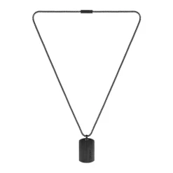collier homme BOSS acier bleu