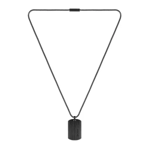 collier homme BOSS acier bleu