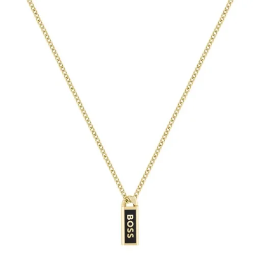 Collier Homme BOSS Kassy Emblem Acier Doré 1580678