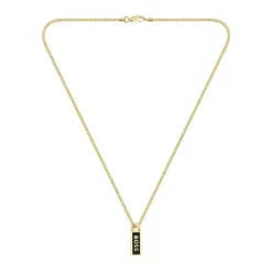 Collier Homme BOSS Kassy Emblem Acier Doré 1580678