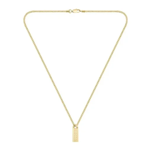 Collier Homme BOSS Kassy Emblem Acier Doré 1580678