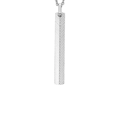 Collier Homme 55.9CM FOSSIL HARLOW LINEAR TEXTURE Acier Argenté