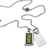 Collier Homme DIESEL PLAQUES MILITAIRES Acier Argenté