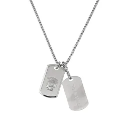 Collier Homme DIESEL PLAQUES MILITAIRES Acier Argenté