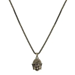 Collier Homme PHEBUS Tête de Bouddha Acier 75-0198
