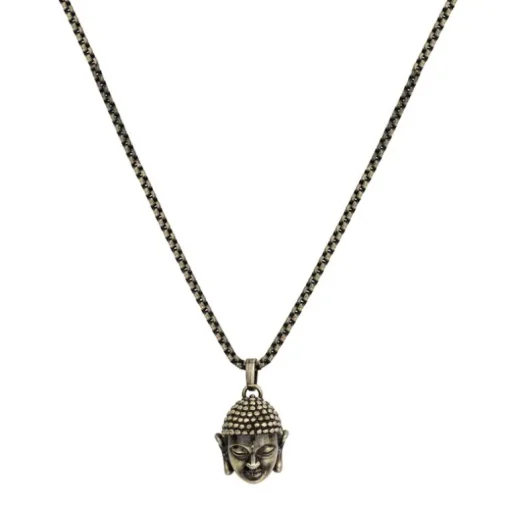 Collier Homme PHEBUS Tête de Bouddha Acier 75-0198