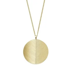 Collier Pendentif Femme FOSSIL HARLOW LOCKET Acier Doré