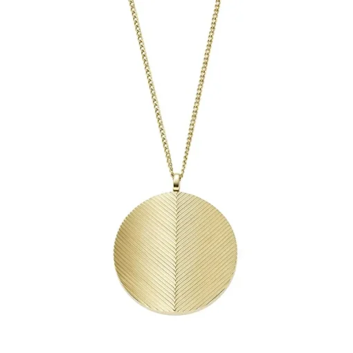 Collier Pendentif Femme FOSSIL HARLOW LOCKET Acier Doré