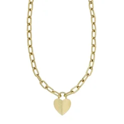 Collier Pendentif Femme FOSSIL HARLOW LINEAR TEXTURE Acier Doré