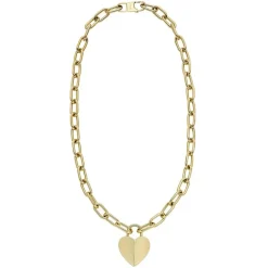 Collier Pendentif Femme FOSSIL HARLOW LINEAR TEXTURE Acier Doré