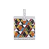 Collier Pendentif Siena UNA STORIA ARGENT 925/1000 Laque Multicolore et Oxydes