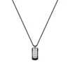 Collier Plaque Homme 62CM BOSS DEVON Acier Noir