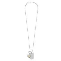 Collier Plaque Homme 64CM FOSSIL BOUSSOLE Acier Argenté